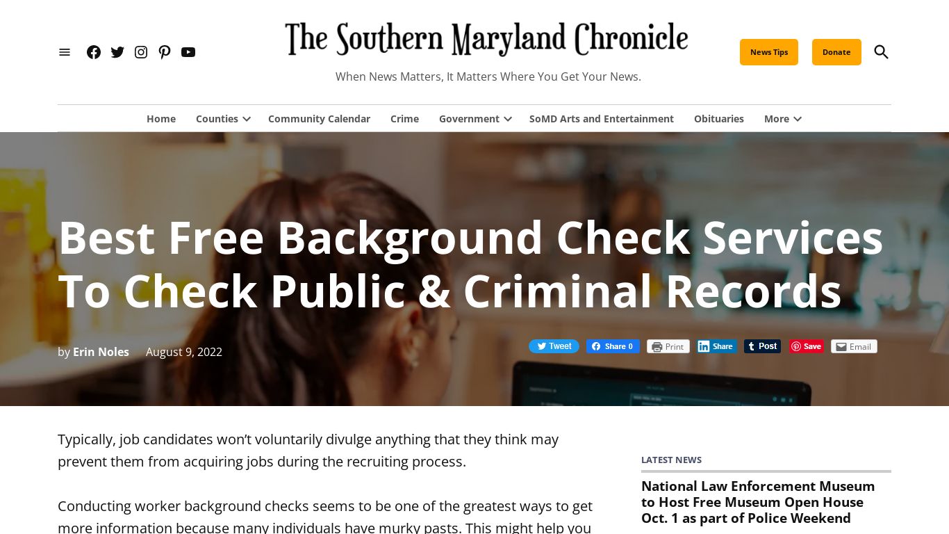 Best Free Background Check Services To Check Public & Criminal Records ...